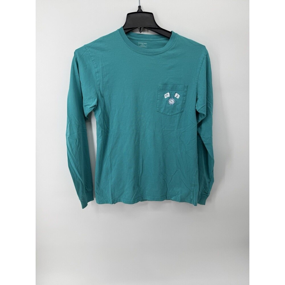 Southern Tide Women’s Turquoise Long Sleeve Graphic Shirt Size Small Cotton